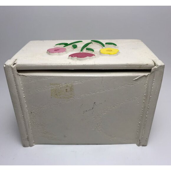 1985 Vintage Faux Wood Plastic Recipe Box Kitchen Organiser - Picture 4 of 7